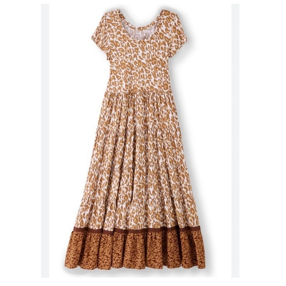 Soft surroundings KARA Brown Leopard Print  Dress WOMENS SIZE 1X - Picture 1 of 10